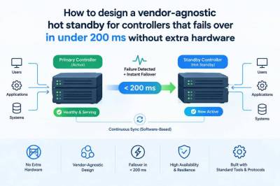How to design a vendor‑agnostic hot standby for controllers that fails over in under 200 ms without extra hardware