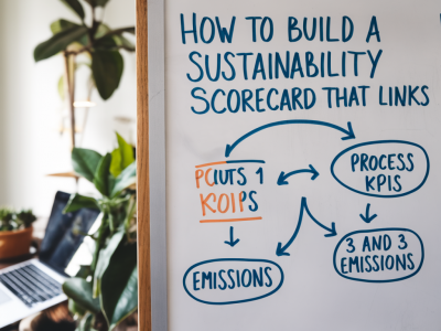how to build a sustainability scorecard that links process KPIs to scope 1 and 3 emissions