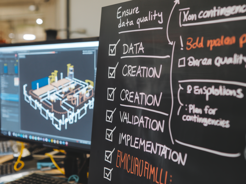 step-by-step checklist to build a digital twin for a brownfield assembly line with minimal downtime
