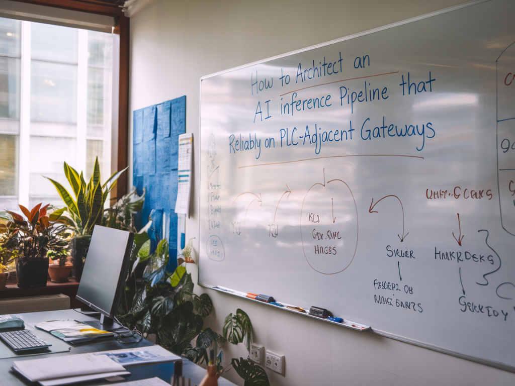 how to architect an ai inference pipeline that runs reliably on plc‑adjacent gateways