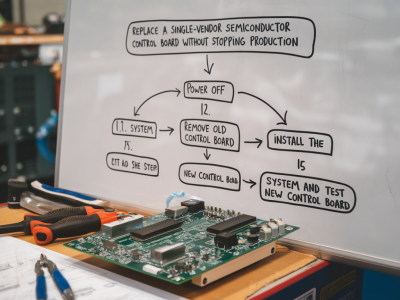 Stepwise plan to replace a single‑vendor semiconductor control board without stopping production